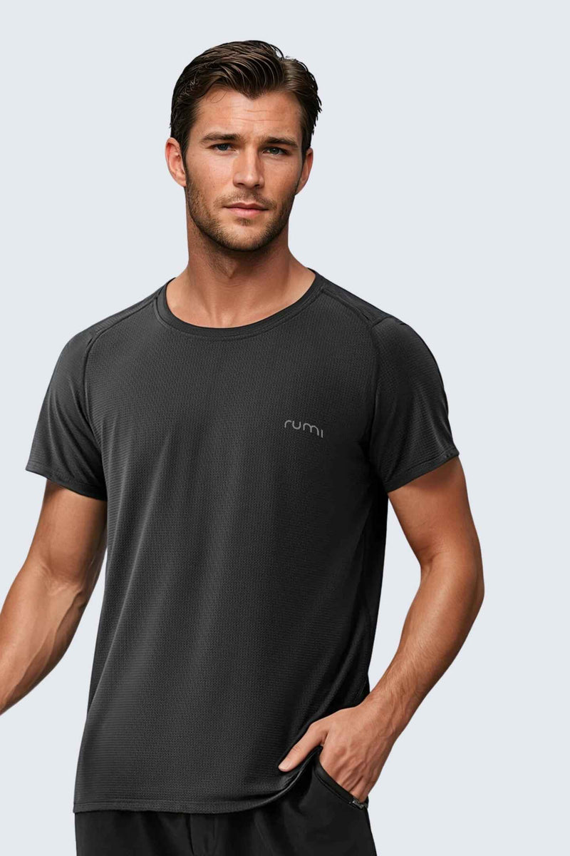 WU Sun Fit Tee Waffle - Black