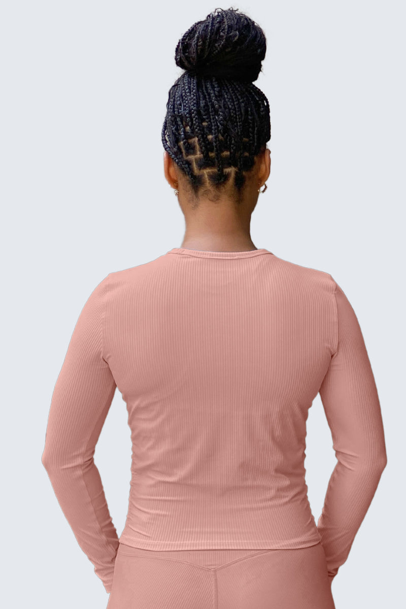 W SunRib Fit Tee Long-Sleeve - Coral Light