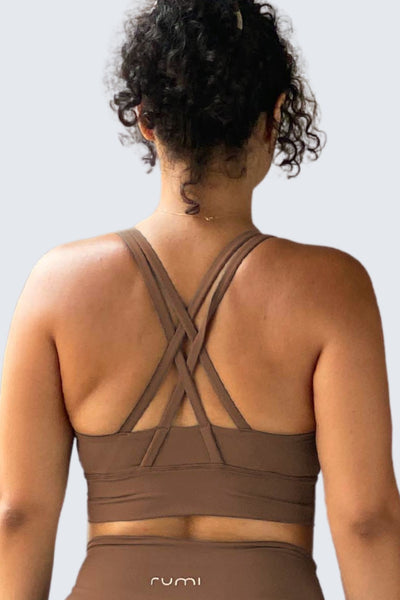 W SunSoft Stringy Crop Top Bra - Cocoa