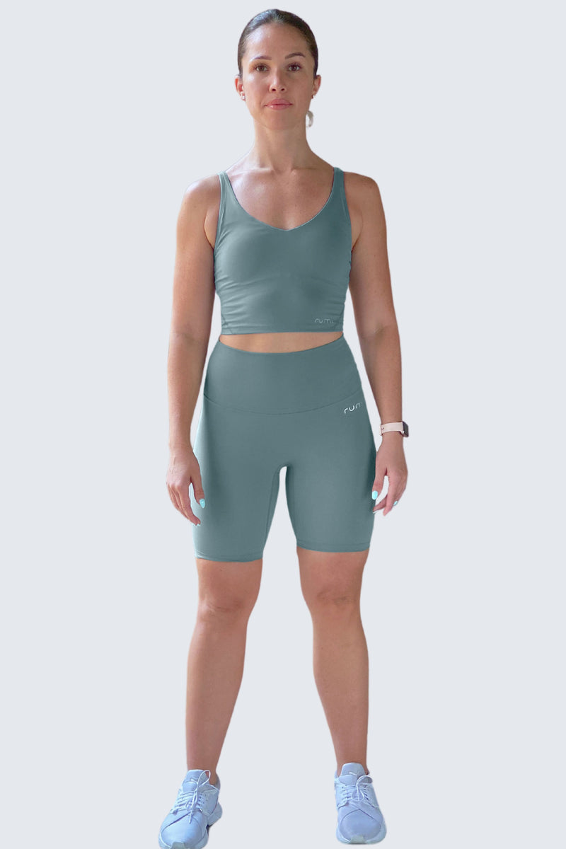 W SunSoft Tank Bra - Teal Light