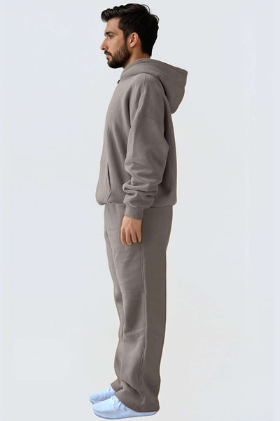 MU Moon Dento Sweatshirt Oversize Fleece + Hoodie - Camel