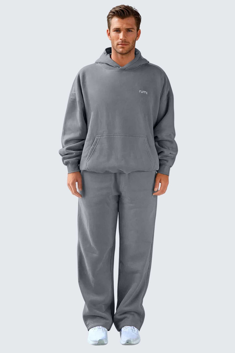 MU Moon Sweatpants Relaxed Open Fleece - Stone