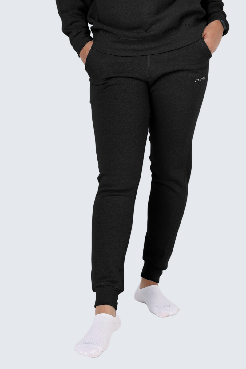 WU Moon Sweatpants Fleece Slim - Black