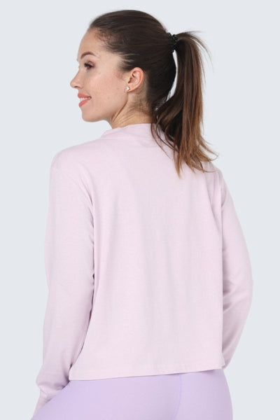 Rumi Earth - W Moon Tee Mock - Neck Long - Sleeve - Orchid - R111222ODP - Tops