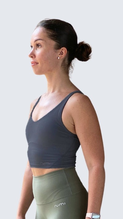 Rumi Earth - W SunSoft Tank Bra - Graphite - R137440