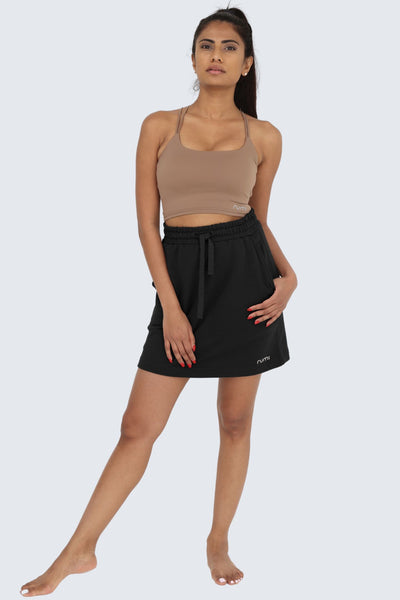 W Moon Sweat Skirt - Black